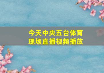 今天中央五台体育现场直播视频播放