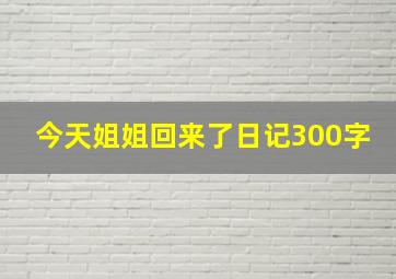 今天姐姐回来了日记300字