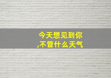 今天想见到你,不管什么天气