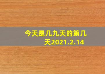 今天是几九天的第几天2021.2.14