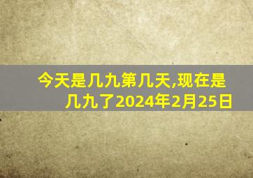 今天是几九第几天,现在是几九了2024年2月25日