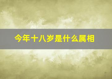 今年十八岁是什么属相