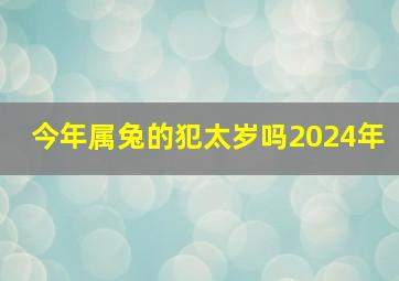 今年属兔的犯太岁吗2024年