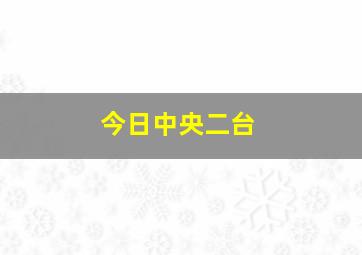 今日中央二台