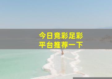 今日竞彩足彩平台推荐一下