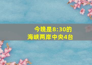 今晚是8:30的海峡两岸中央4台