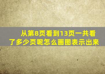 从第8页看到13页一共看了多少页呢怎么画图表示出来