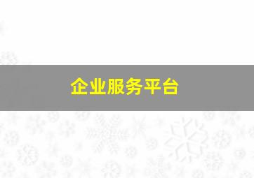 企业服务平台