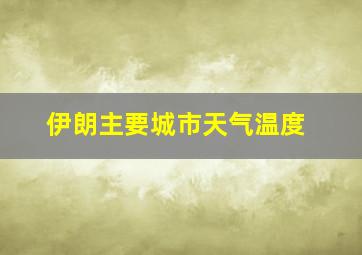 伊朗主要城市天气温度