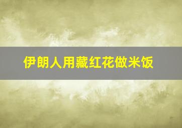 伊朗人用藏红花做米饭