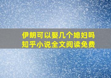 伊朗可以娶几个媳妇吗知乎小说全文阅读免费