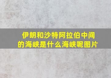 伊朗和沙特阿拉伯中间的海峡是什么海峡呢图片