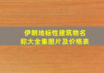 伊朗地标性建筑物名称大全集图片及价格表