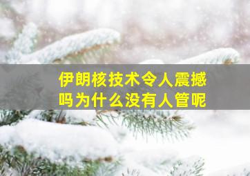 伊朗核技术令人震撼吗为什么没有人管呢