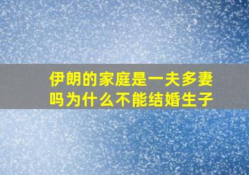 伊朗的家庭是一夫多妻吗为什么不能结婚生子