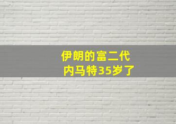 伊朗的富二代内马特35岁了