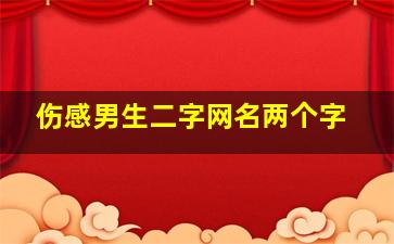 伤感男生二字网名两个字