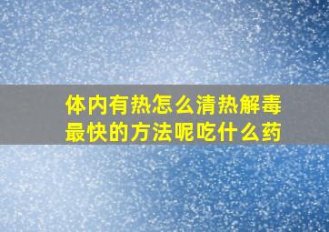 体内有热怎么清热解毒最快的方法呢吃什么药