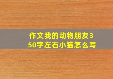 作文我的动物朋友350字左右小猫怎么写