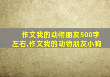 作文我的动物朋友500字左右,作文我的动物朋友小狗