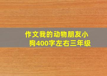 作文我的动物朋友小狗400字左右三年级