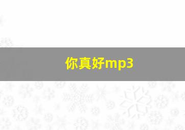 你真好mp3