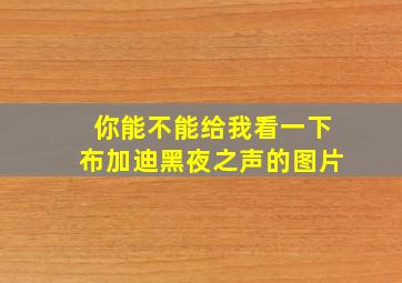 你能不能给我看一下布加迪黑夜之声的图片