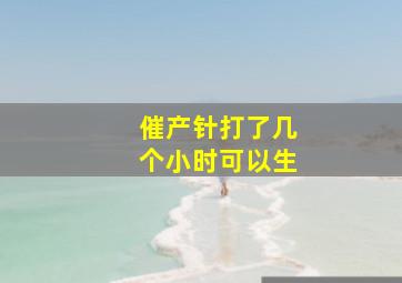 催产针打了几个小时可以生