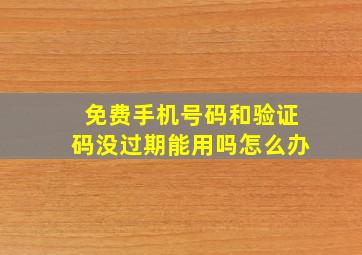 免费手机号码和验证码没过期能用吗怎么办