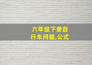 六年级下册自行车问题,公式