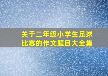 关于二年级小学生足球比赛的作文题目大全集