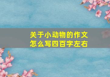 关于小动物的作文怎么写四百字左右