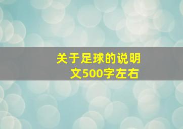 关于足球的说明文500字左右