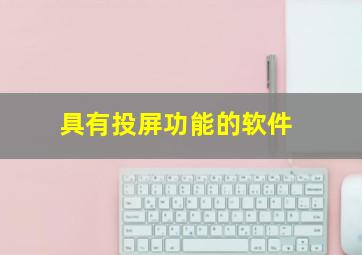 具有投屏功能的软件