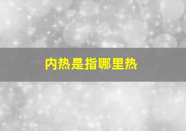 内热是指哪里热