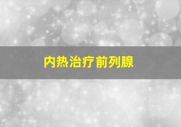 内热治疗前列腺