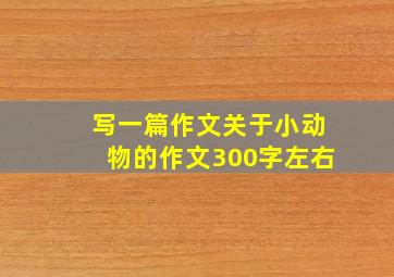 写一篇作文关于小动物的作文300字左右