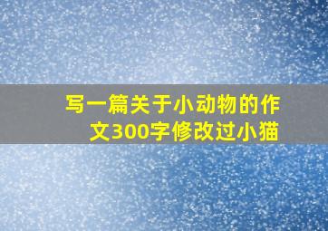 写一篇关于小动物的作文300字修改过小猫