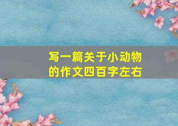 写一篇关于小动物的作文四百字左右