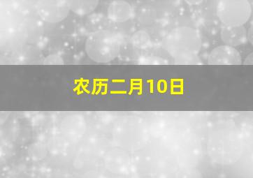 农历二月10日