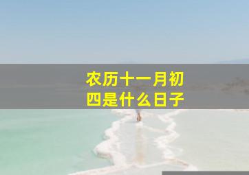 农历十一月初四是什么日子