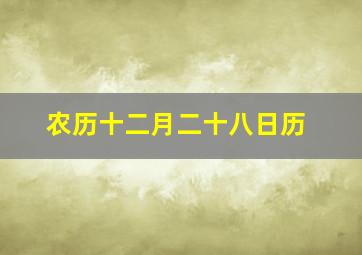 农历十二月二十八日历