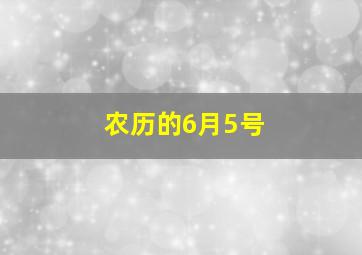 农历的6月5号