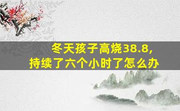 冬天孩子高烧38.8,持续了六个小时了怎么办