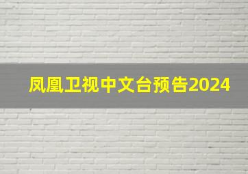 凤凰卫视中文台预告2024