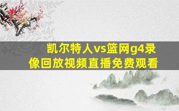 凯尔特人vs篮网g4录像回放视频直播免费观看