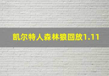 凯尔特人森林狼回放1.11