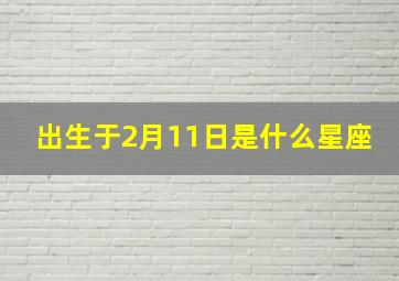 出生于2月11日是什么星座