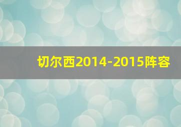 切尔西2014-2015阵容