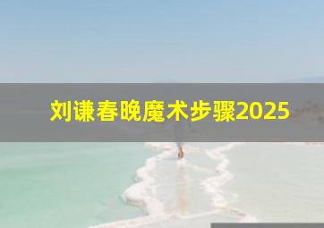 刘谦春晚魔术步骤2025